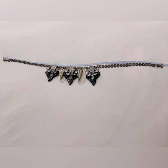 RARE Lulu Frost for J Crew Harvest Moon statement necklace rhinestone - Picture 9 of 11